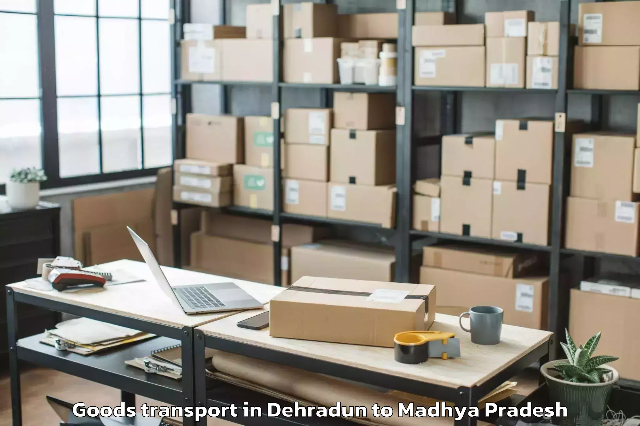 Book Your Dehradun to Harda Khas Goods Transport Today